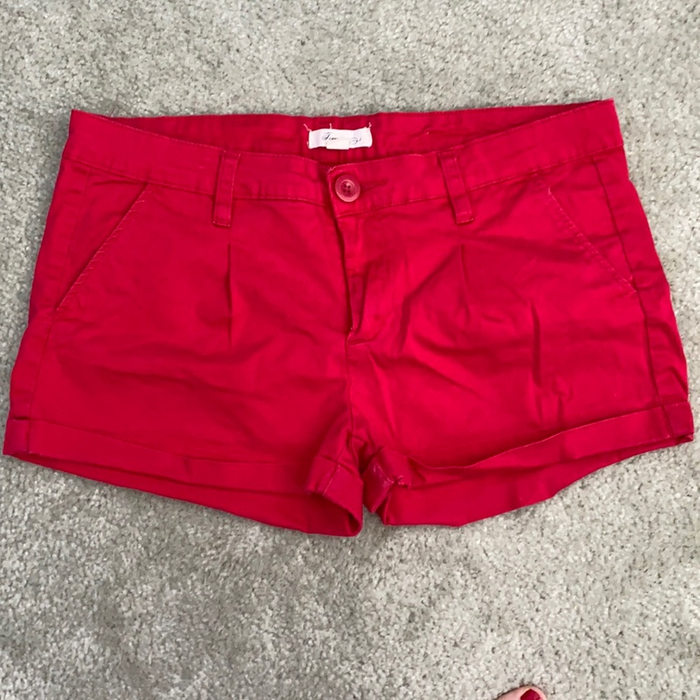 FOREVER 21 cuffed red shorts